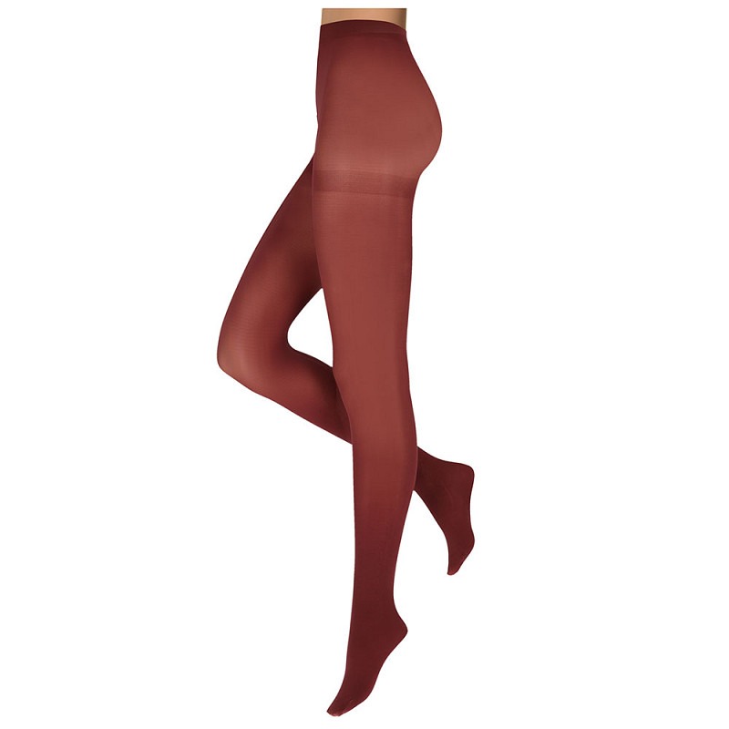 60 denier Damenstrumpfhose aus Mikrofaser – Burgunder – S-M