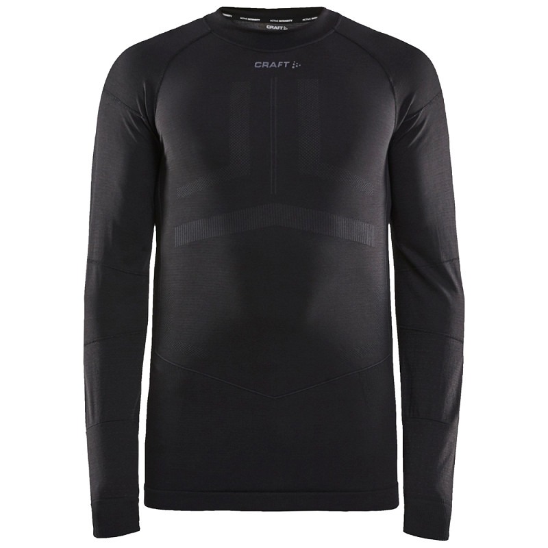 Herren Thermoshirt Dry Active Intensity mit Rundhalsausschnitt - Schwarz / Asphalt - L