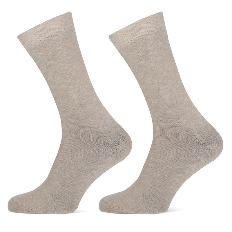Unisex Bambussocken - Beige - 39-42 - 2 Paar