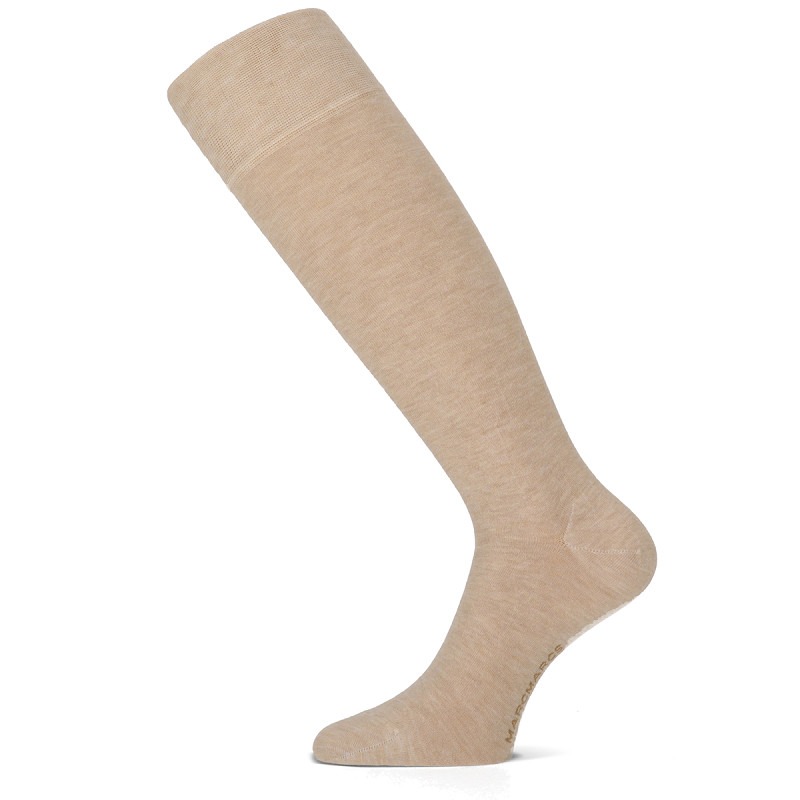 Damenkniestrümpfe aus Kaschmir - beige melange - 39-42