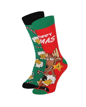 Apollo Apollo Herren Weihnachtssocken Rentier 2er-Pack 000120994001-Rendier