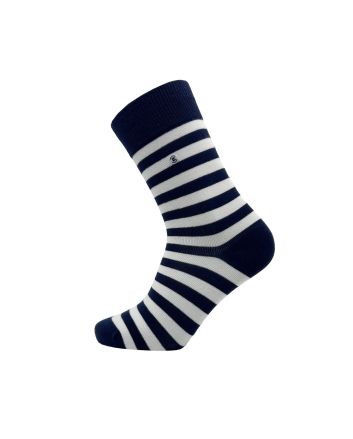 Unisex gestreifte Socken marineblau und weiß
