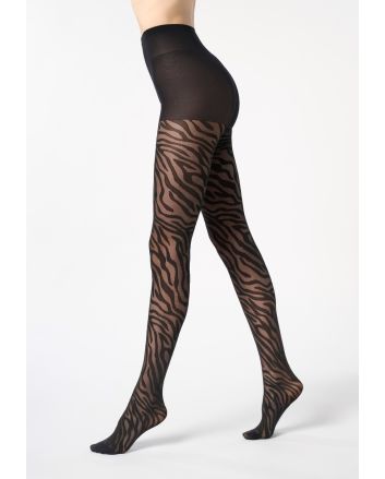 Savage panty met zebra print - 30 Denier