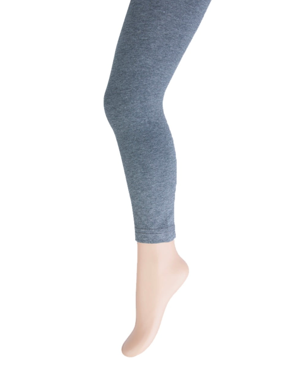 Kinderleggings aus Baumwolle – Grau melange – 134-140
