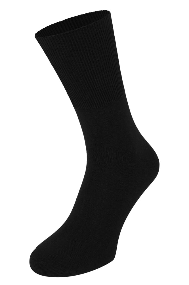Baumwoll-Herrensocken ohne Gummi – Schwarz – 45-47