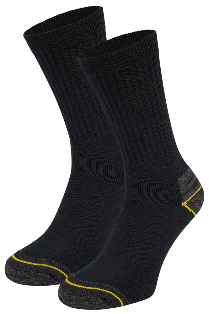 Antibakterielle Arbeitssocken mit Frottee-Sohle – Schwarz – 47-50