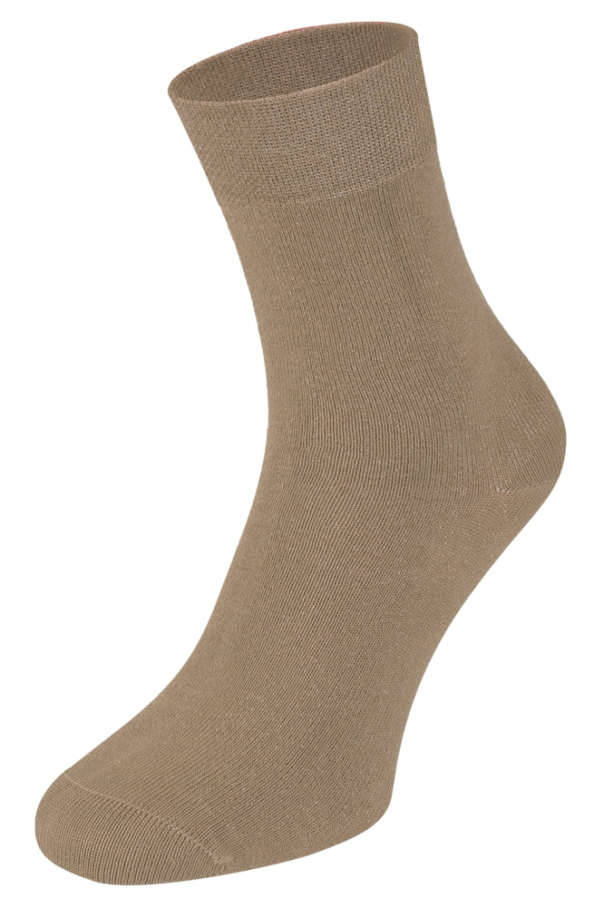 Socken aus Baumwolle – Dunkelbeige – 35-38