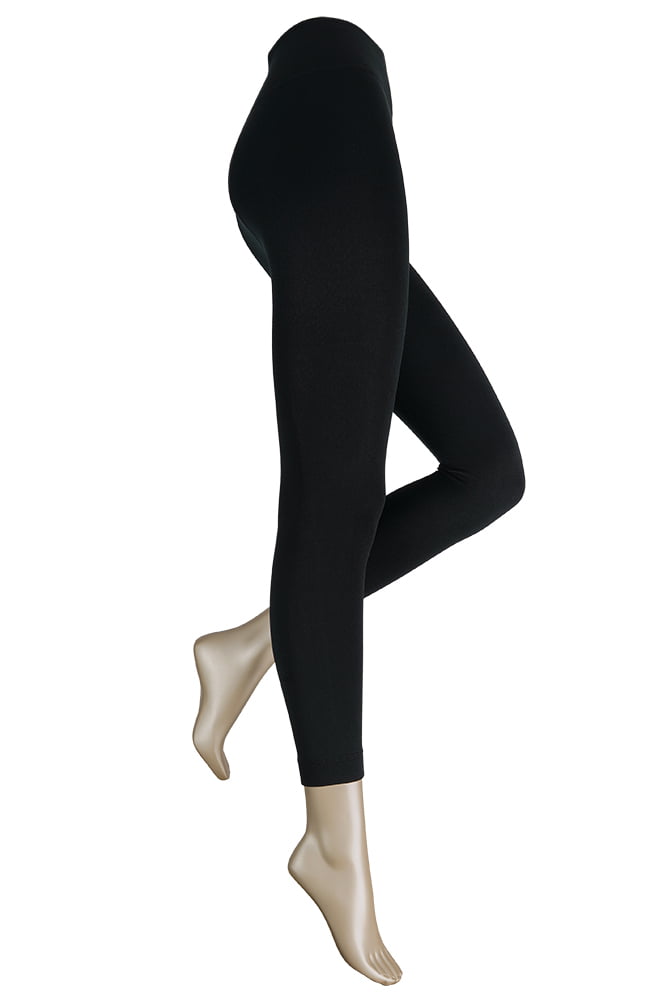 Thermo Damen Leggings mit Komfortbund – Schwarz – XXL