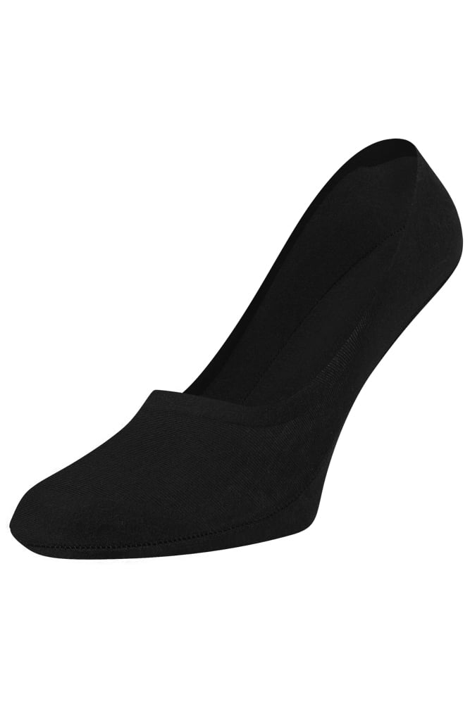 Unsichtbare Sneakersocken mit Silikonrand – Schwarz – 39-42