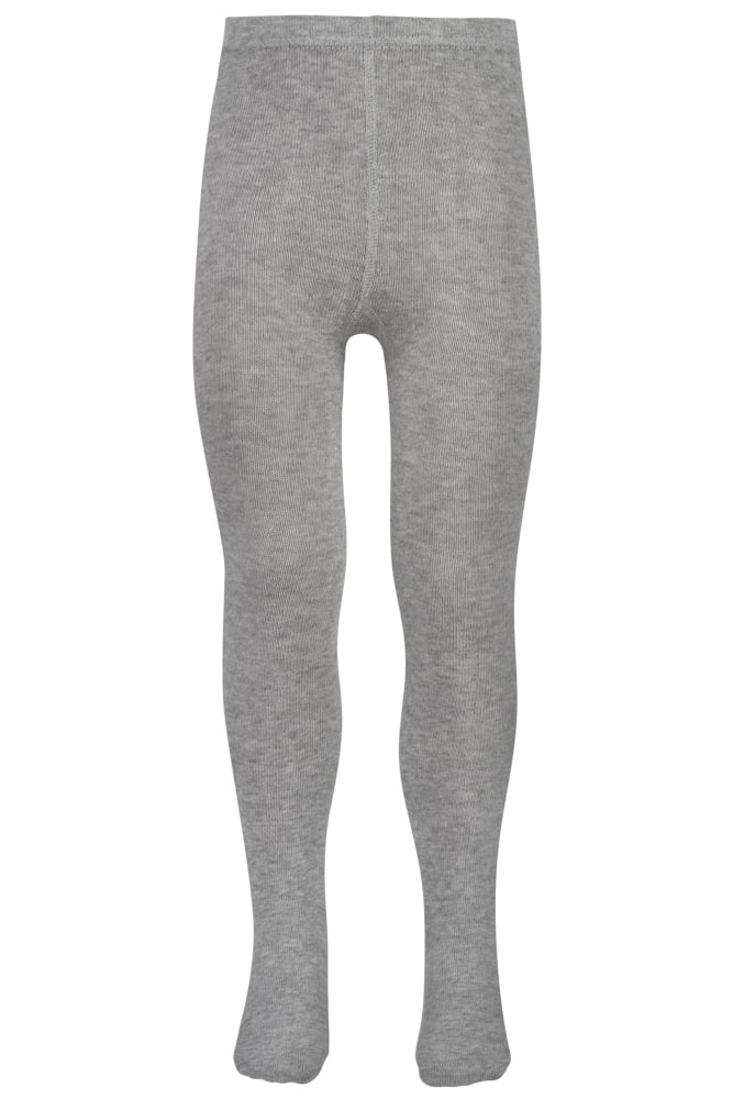 Kinderstrumpfhose aus Baumwolle – Grau meliert – 110-116