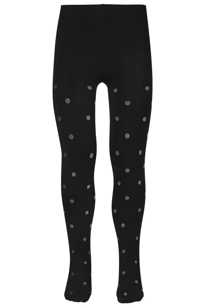 Kinderstrumpfhose mit Punkten – Schwarz – 98-104