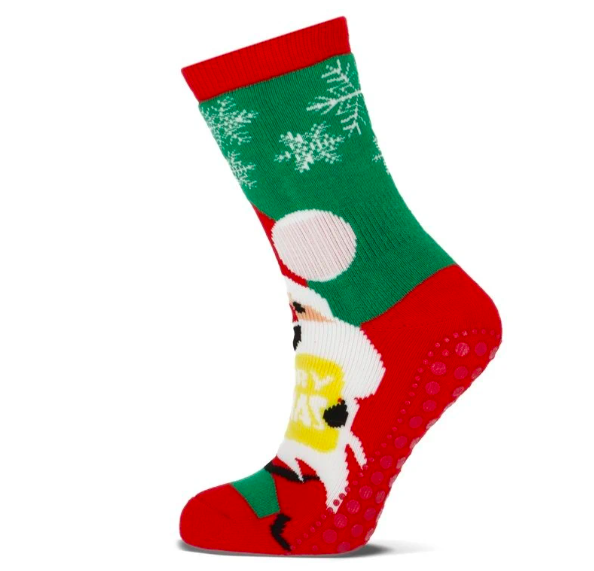 Santa Claus Weihnachtsstrümpfe mit Frottee und Anti-Rutsch Größe 35-38