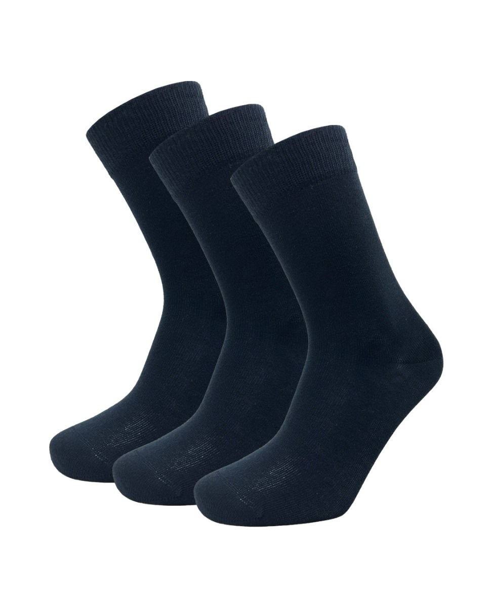 Damen Basics halbhohe Socken aus Baumwolle - Navy - 36-42 - 3 Paar