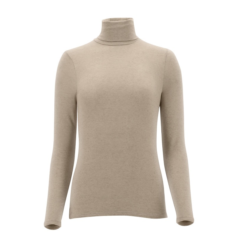 Perfect Line Cashmere - Rollkragen mit langen Ärmeln - M - Beige