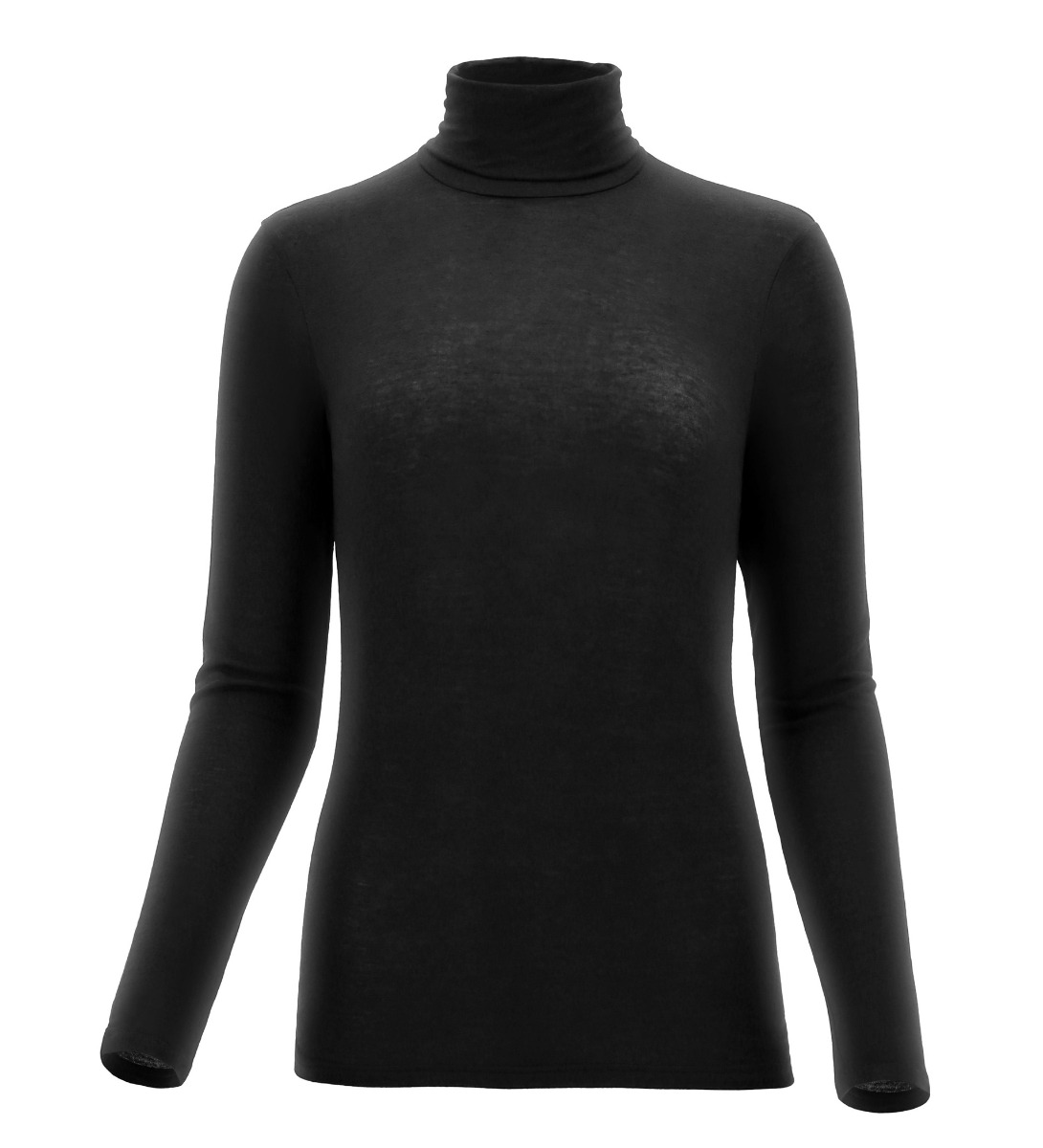 Perfect Line Cashmere - Rollkragen lange Ärmel - M - Schwarz