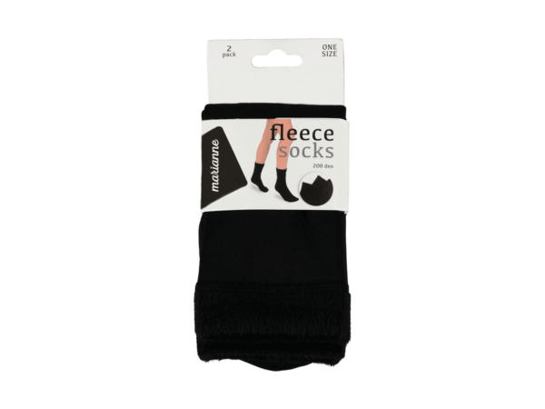 Damen-Socken mit Fleece-Innenseite – 2er-Pack – Bild 2