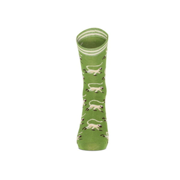 Damensocken aus Baumwolle mit Monkey-Dessin – Bild 2