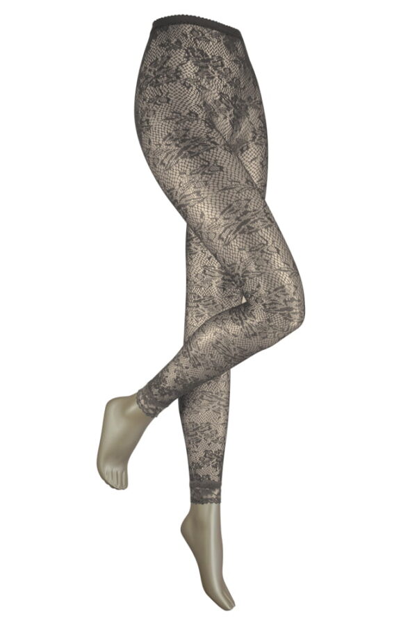 Netz Leggings mit Blumenmuster