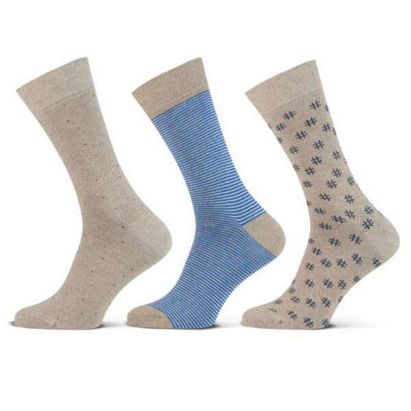 Herren-Socken mit Muster, 3er-Pack