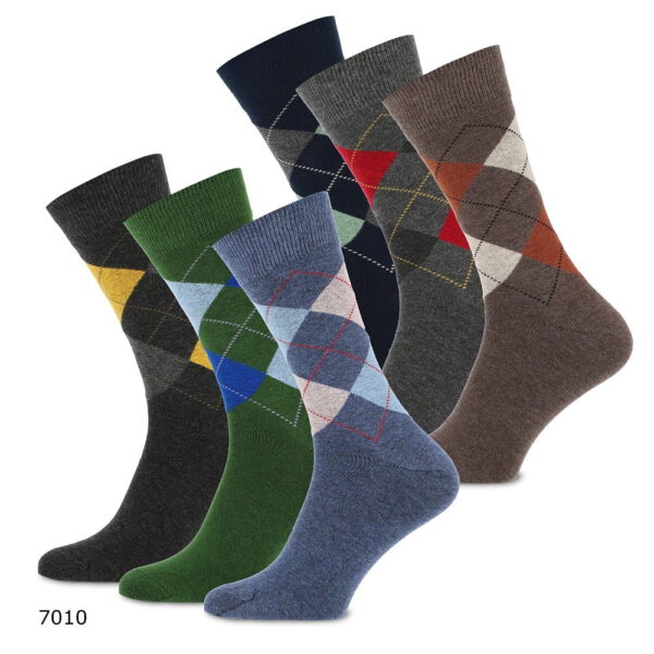 Baumwollene Socken mit bunten Rauten
