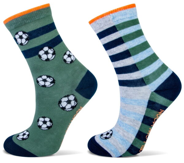 SOKKEN-ONLINE | Kindersokken met voetbal print-27/30 | Yellow Moon