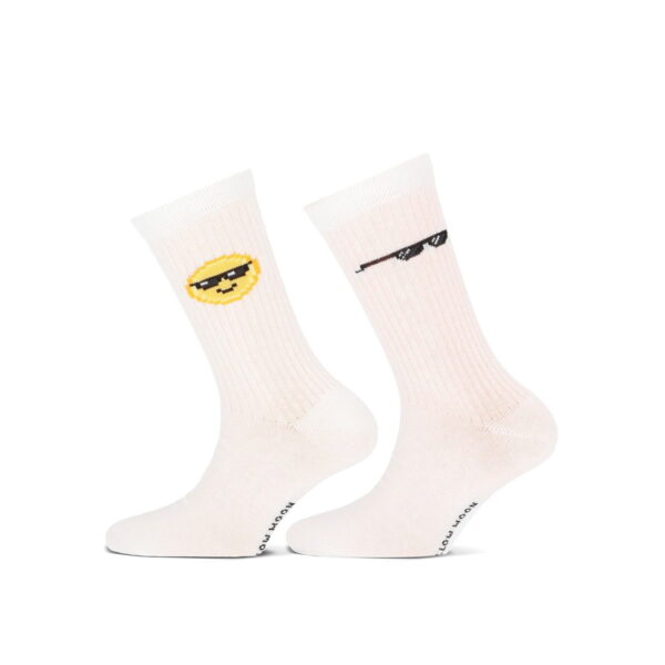 Kindersocken YM Smiley Sunglasses – 2er-Pack
