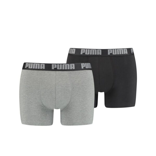 2-Pack Basic Boxershorts Dunkelgrau/Schwarz