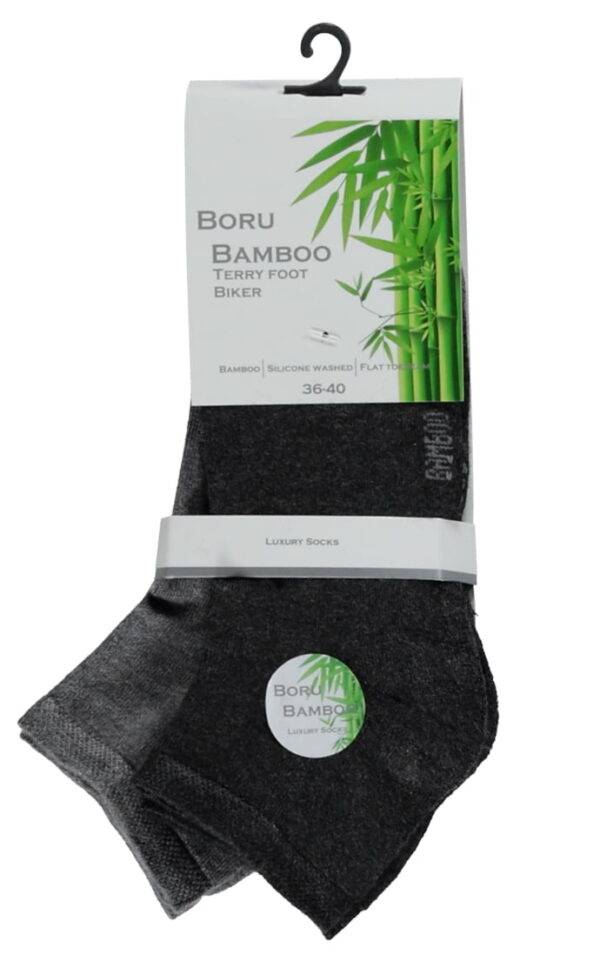 Bambus-Knöchelsocken mit Frotteesohle. – Bild 4