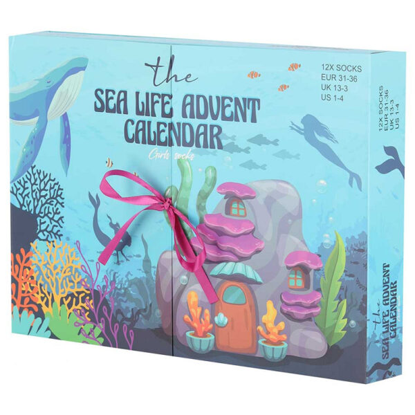 Weihnachts-Adventskalender Mädchen Sea Life 12 Paar