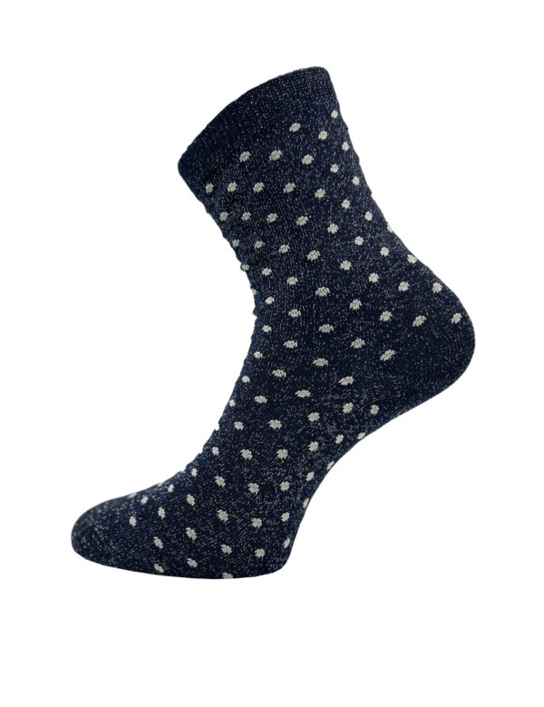 Hohe Damen-Glitzersocken mit Punkten