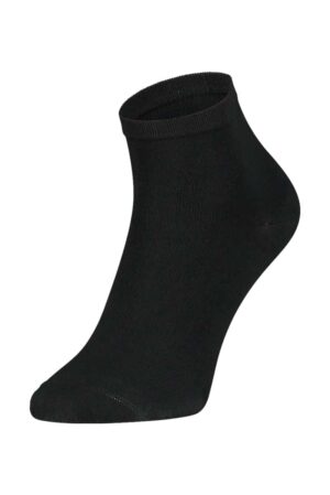 Sokken-online-eureka-bamboe-quarter-sokken-2-paar-bq001-voorkant-zwart