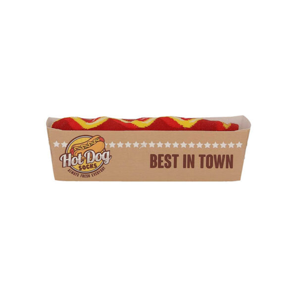 Unisex Hotdog-Socken in Geschenkverpackung – Bild 3