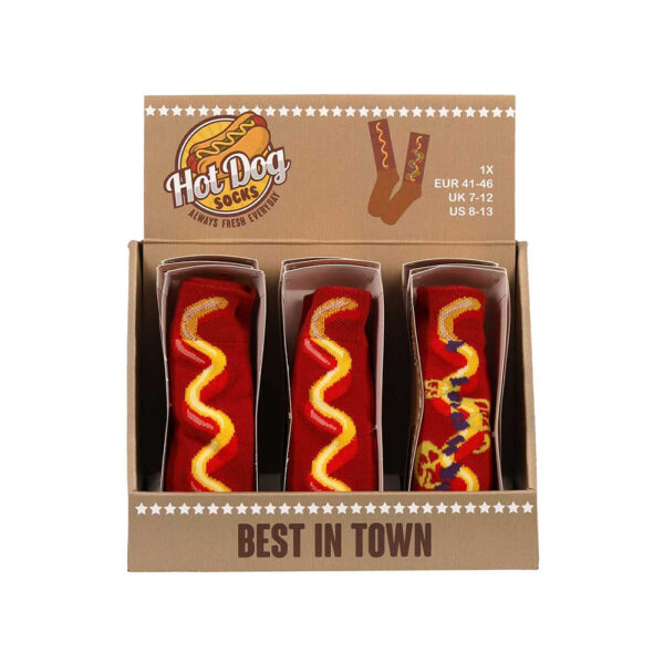 Unisex Hotdog-Socken in Geschenkverpackung – Bild 8