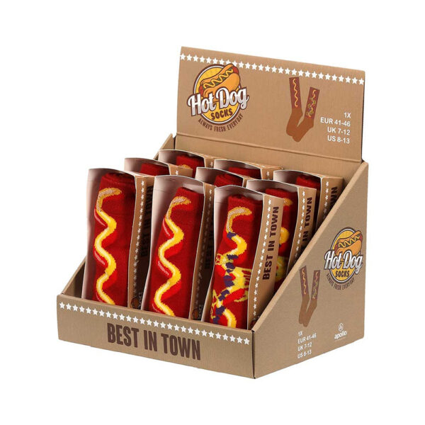Unisex Hotdog-Socken in Geschenkverpackung – Bild 9